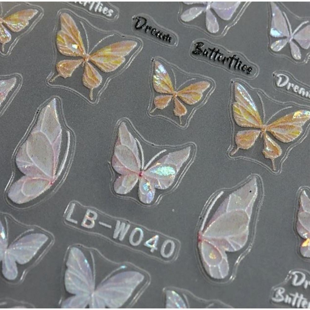 Αυτοκόλλητα Νυχιών Fairy Butterfly LB-W040
