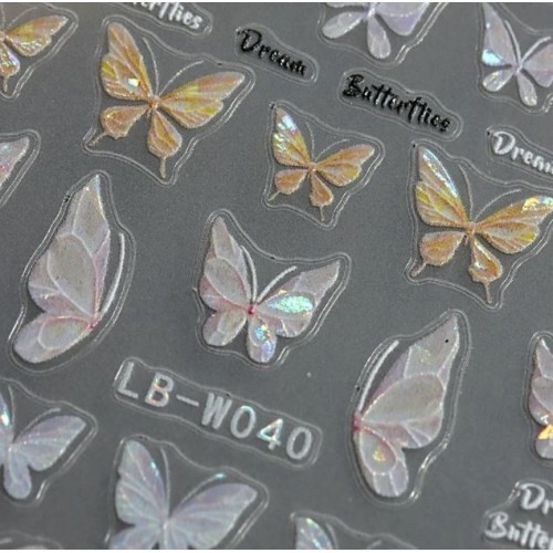 Αυτοκόλλητα Νυχιών Fairy Butterfly LB-W040