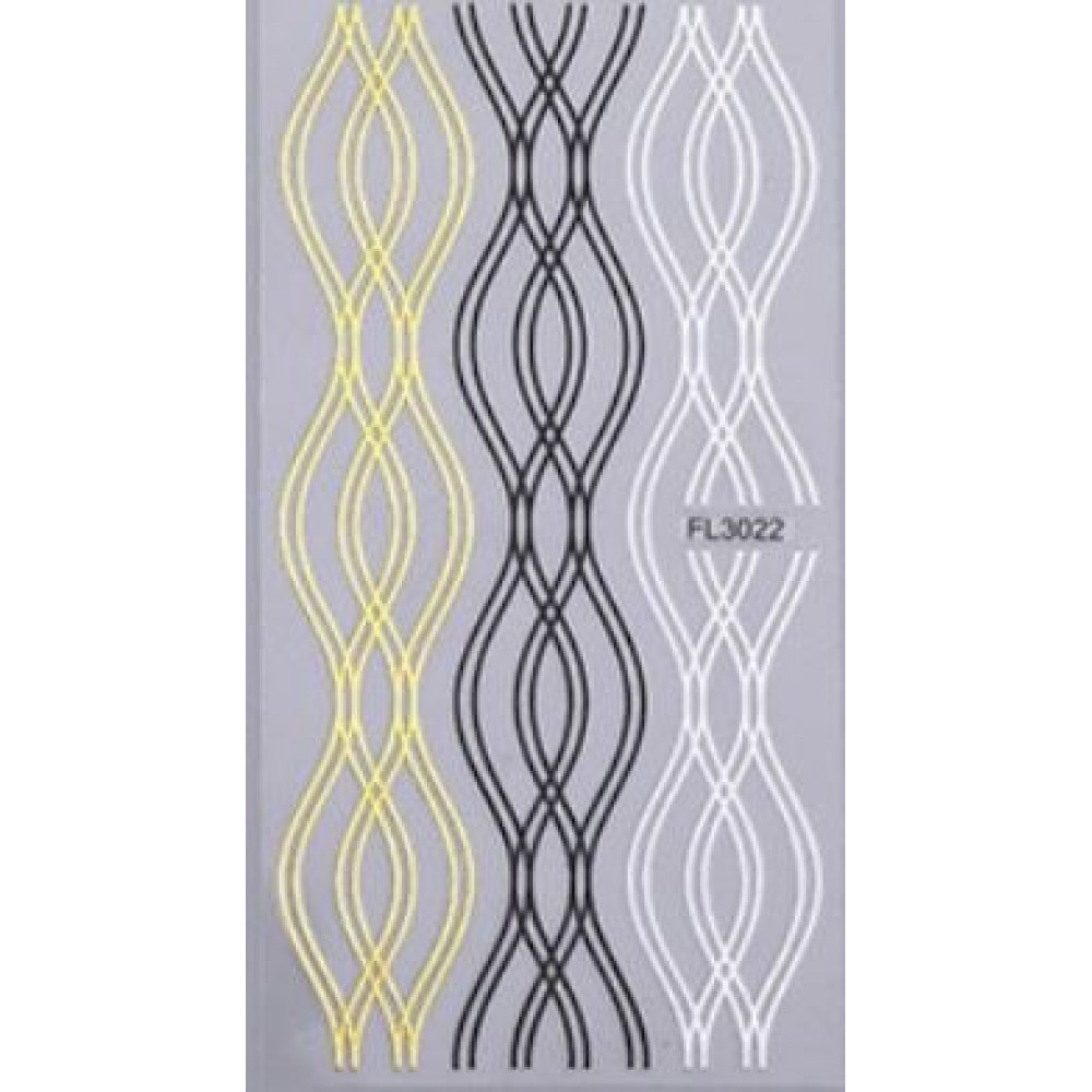 Αυτοκόλλητα Νυχιών Striped FL3022