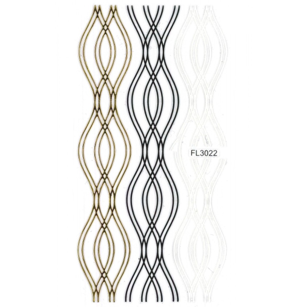 Αυτοκόλλητα Νυχιών Striped FL3022