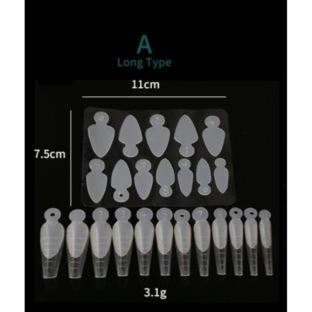 Reusable French Tip Guides (Molds) A Long Type 12Pcs