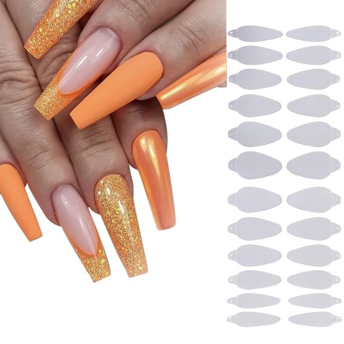 Reusable Nail French Tip Guides (Molds) #01 24Pcs