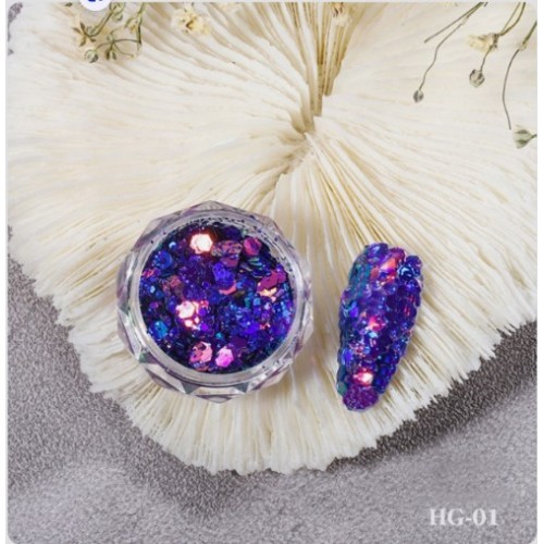 Glitter Νυχιών Hexagon HG-01 2g