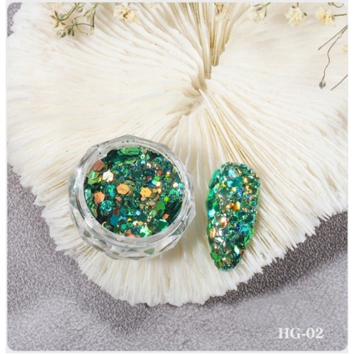 Glitter Νυχιών Hexagon HG-02 2g