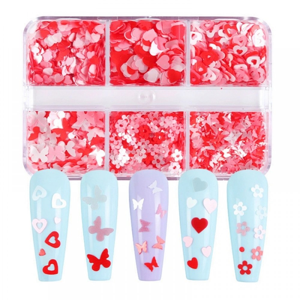 Διακοσμητικά Νυχιών Box Love Sequins A