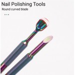 Double Ended Horseshoe Cuticle Pusher 01 Rainbow 
