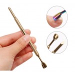 Double Ended Horseshoe Cuticle Pusher 02 Gold