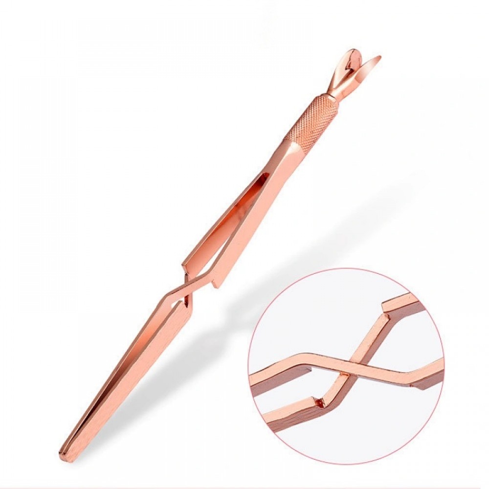 Πολυχρηστική Λαβίδα Διαμόρφωσης Νυχιών - Nail Tweezer Rose Gold