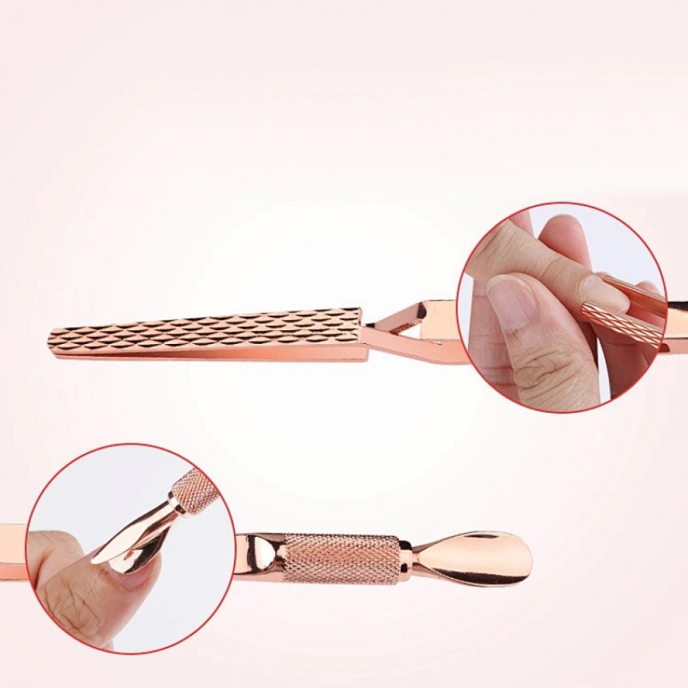 Πολυχρηστική Λαβίδα Διαμόρφωσης Νυχιών - Nail Tweezer Rose Gold