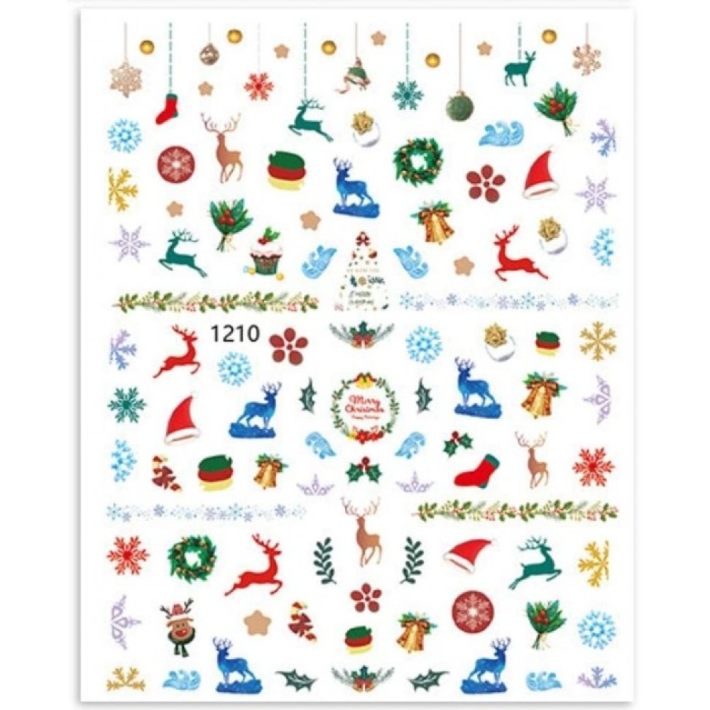 Αυτοκόλλητα Νυχιών Christmas Snow 1210