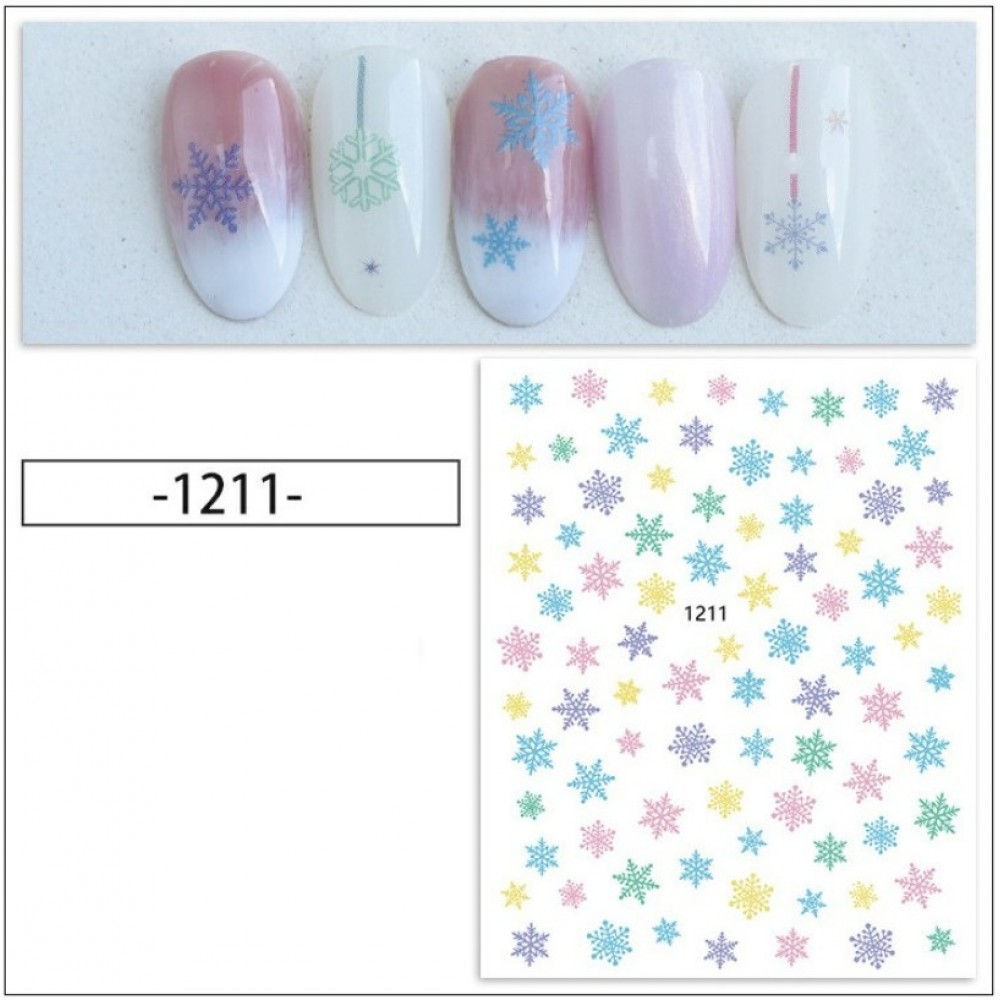 Αυτοκόλλητα Νυχιών Christmas Snow 1211