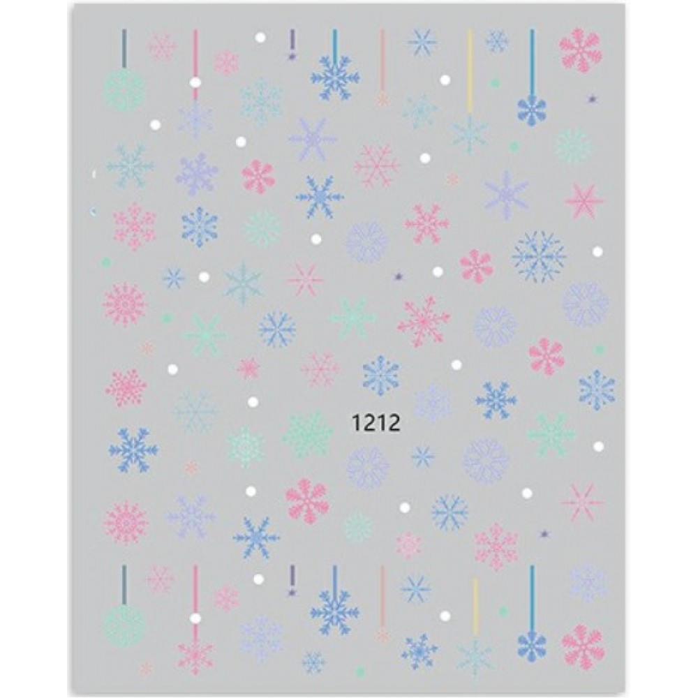Αυτοκόλλητα Νυχιών Christmas Snow 1212