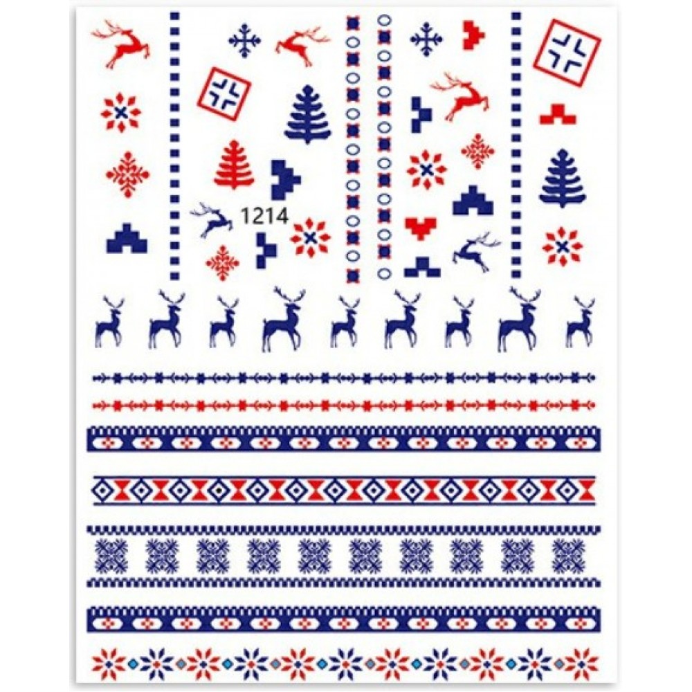 Αυτοκόλλητα Νυχιών Christmas Snow 1214