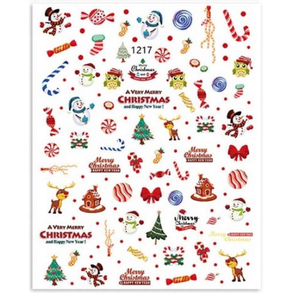 Αυτοκόλλητα Νυχιών Christmas Snow 1217