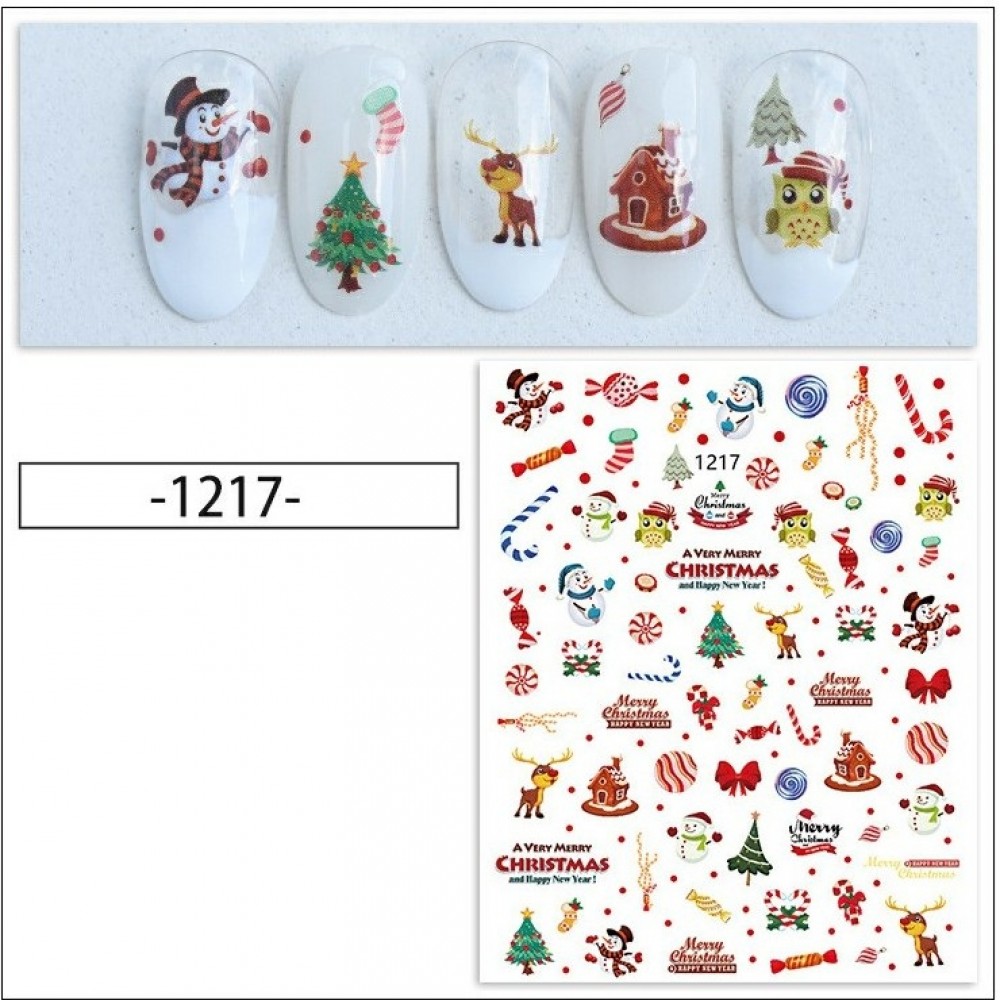 Αυτοκόλλητα Νυχιών Christmas Snow 1217