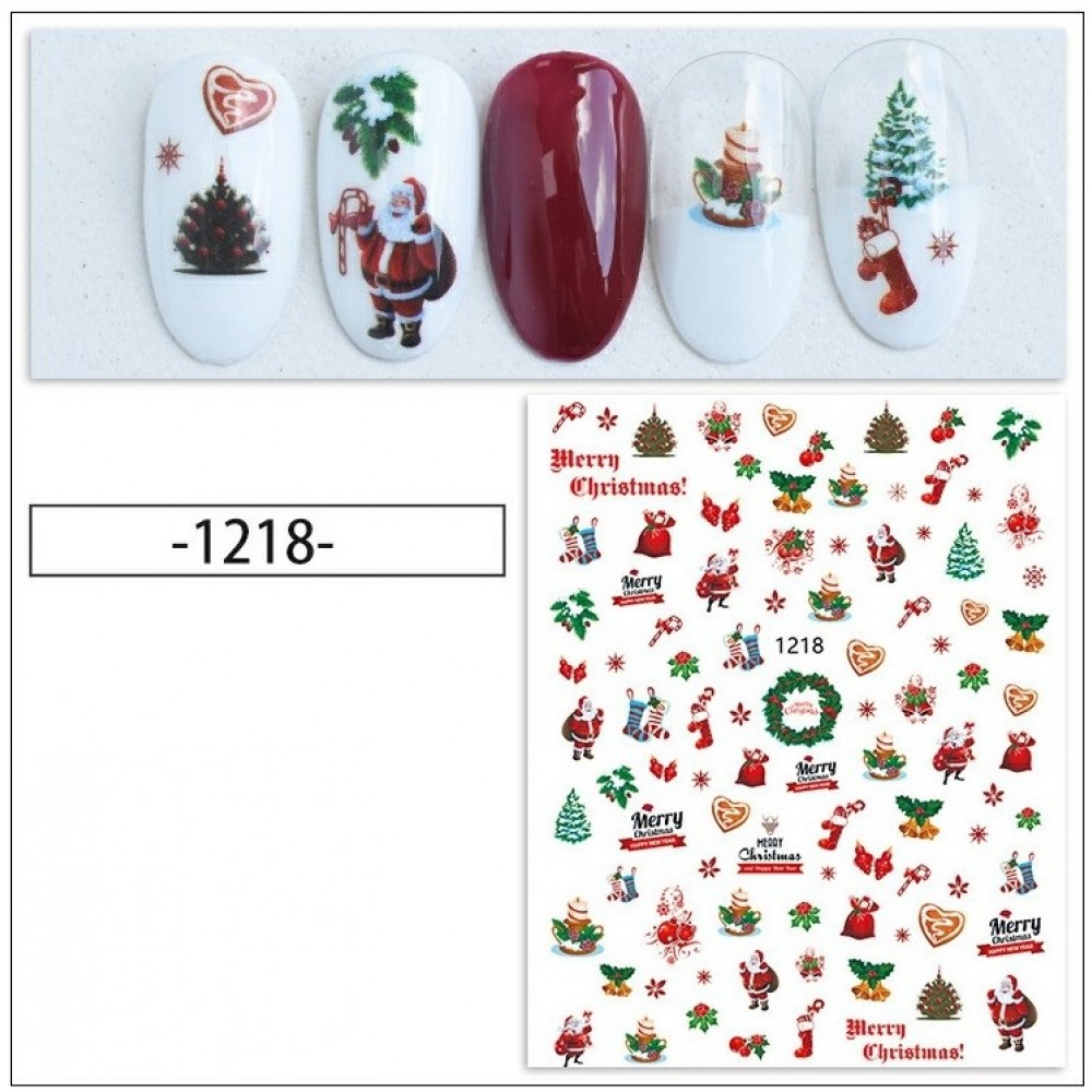 Αυτοκόλλητα Νυχιών Christmas Snow 1218