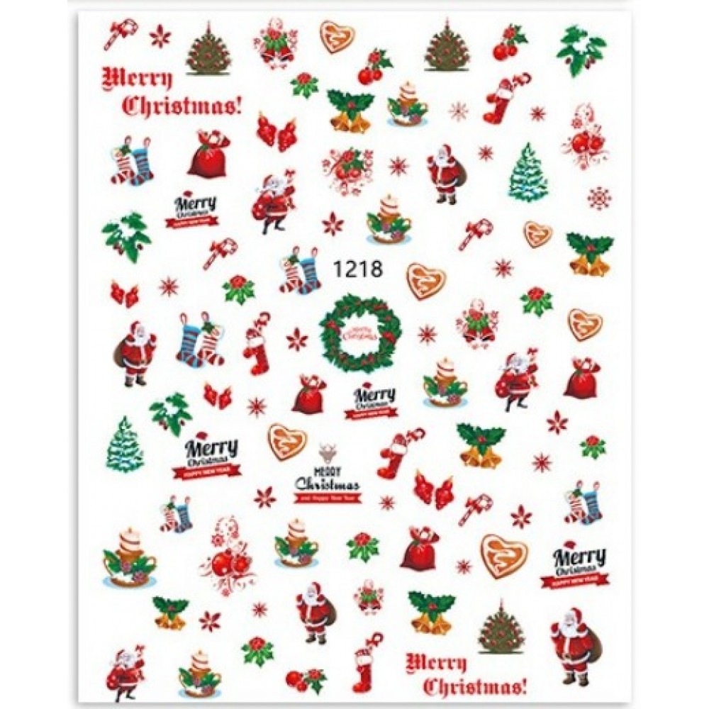 Αυτοκόλλητα Νυχιών Christmas Snow 1218