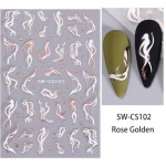 Aυτοκόλλητα Νυχιών Anomalous Line SW-CS102 Rose Golden