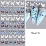 Αυτοκόλλητα Νυχιών Butterfly 5D K224