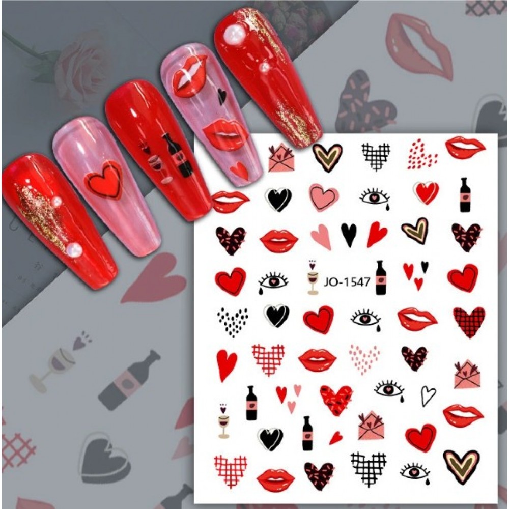 Αυτοκόλλητα Νυχιών Valentine's Day JO-1547