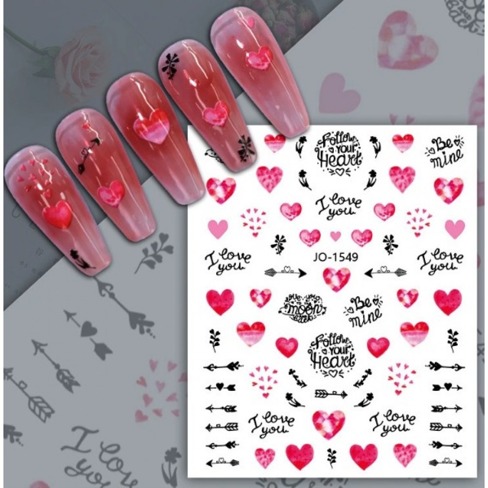 Αυτοκόλλητα Νυχιών Valentine's DayJO-1549