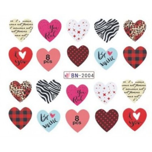 Αυτοκόλλητα Νυχιών Valentine's Day BN-2004