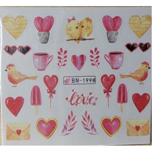 Αυτοκόλλητα Νυχιών Valentine's Day BN-1998