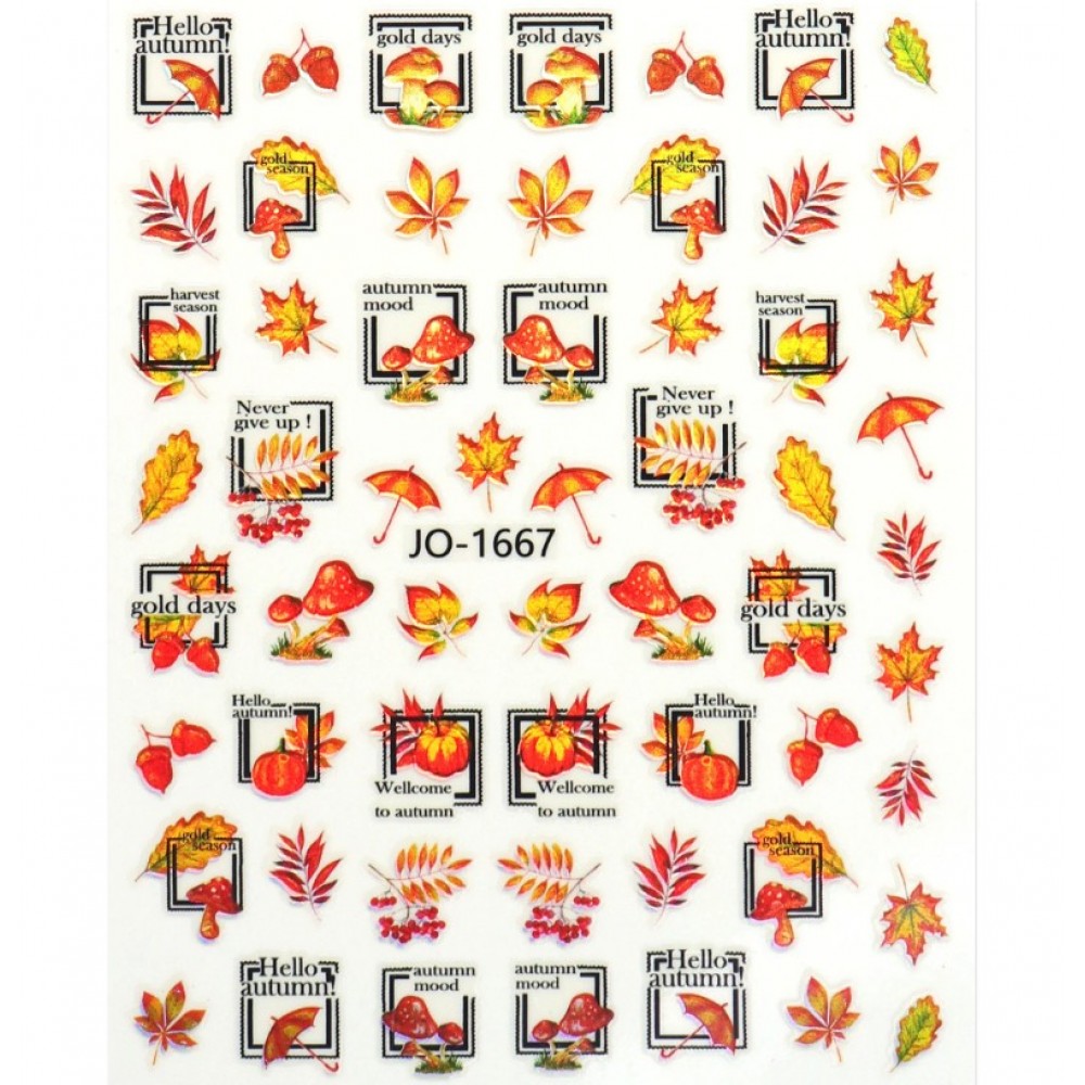 Αυτοκόλλητα Νυχιών Autumn  Leaf  JO-1667