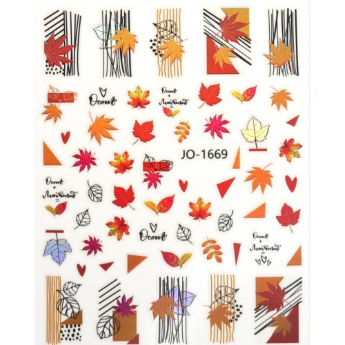 Αυτοκόλλητα Νυχιών Autumn  Leaf  JO-1669