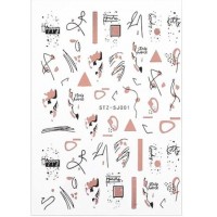 Aυτοκόλλητα Νυχιών Rose Gold + Black STZ-SJ001