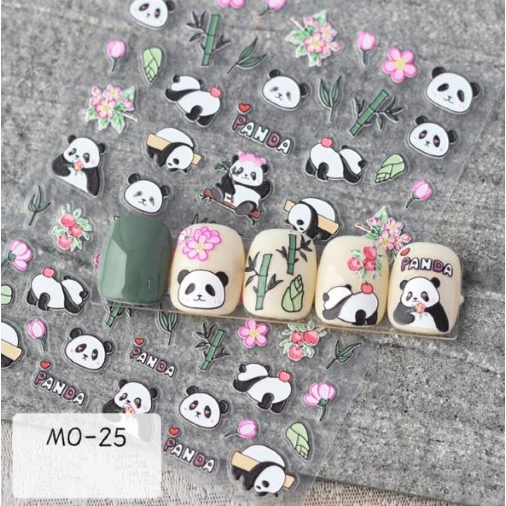 Αυτοκόλλητα Νυχιών Cute Panda MO-25