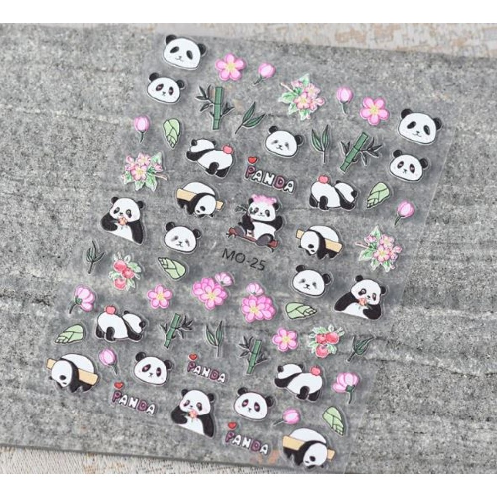 Αυτοκόλλητα Νυχιών Cute Panda MO-25