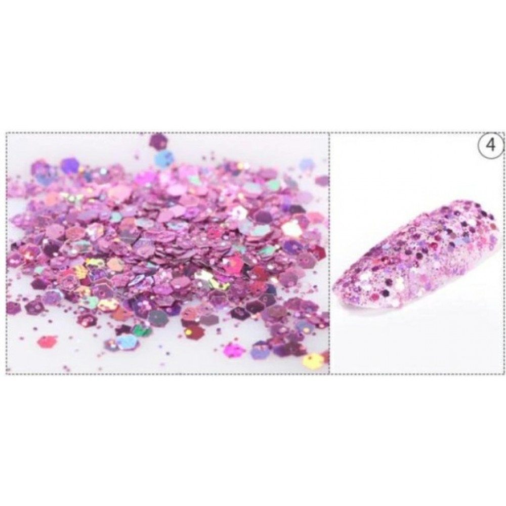 Glitter Νυχιών Με Παγιέτα Hexagon Sequins #4