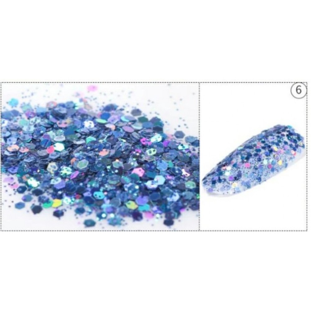 Glitter Νυχιών Με Παγιέτα Hexagon Sequins #6