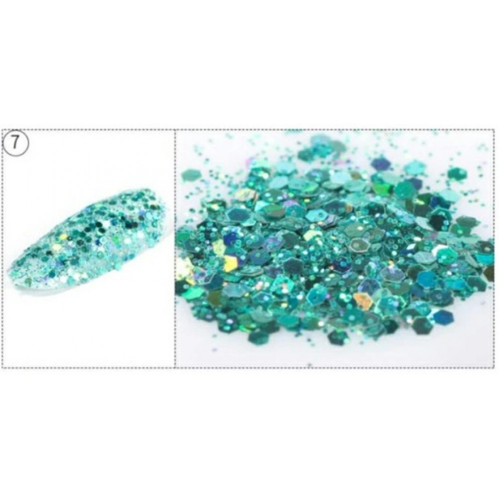 Glitter Νυχιών Με Παγιέτα Hexagon Sequins #7