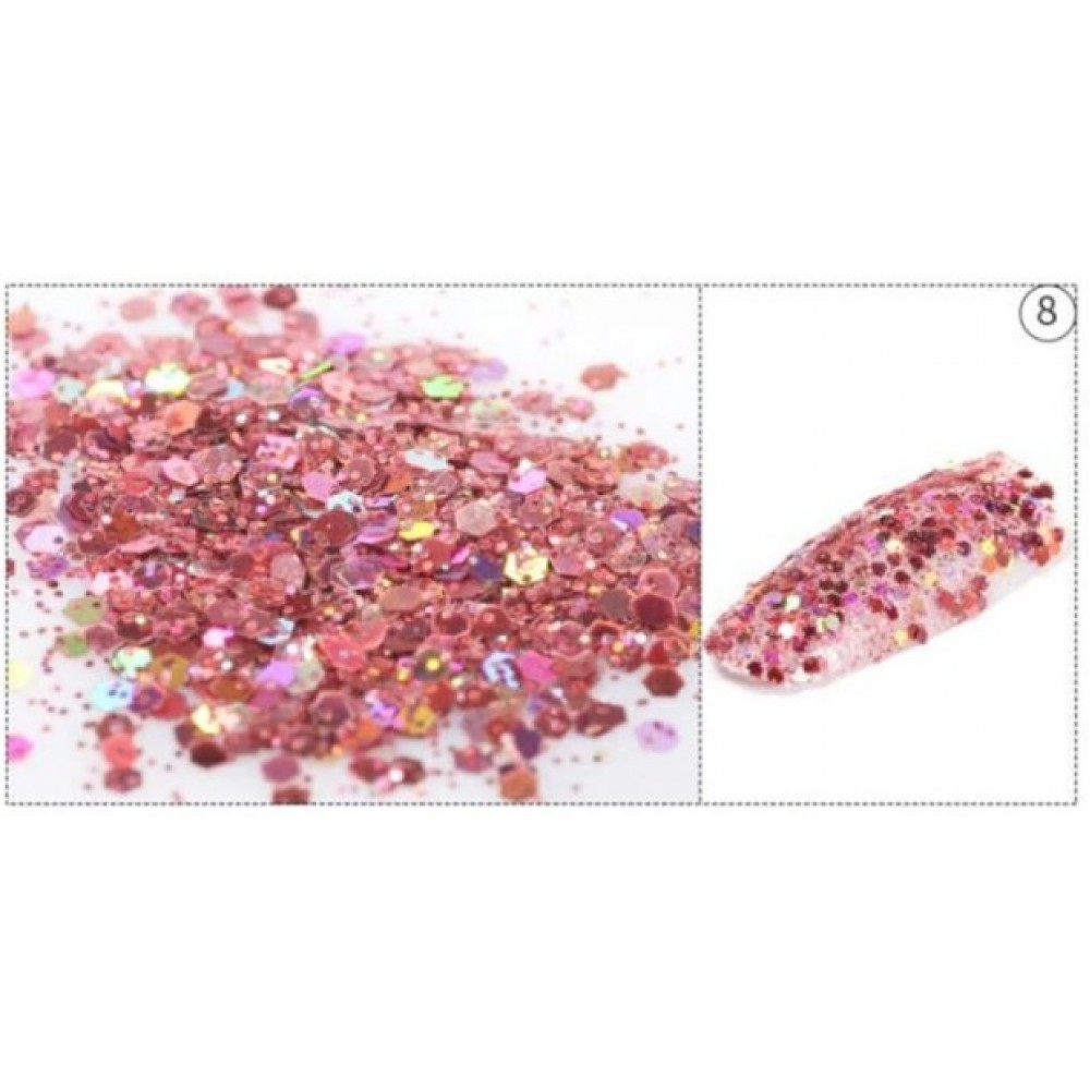 Glitter Νυχιών Με Παγιέτα Hexagon Sequins #8