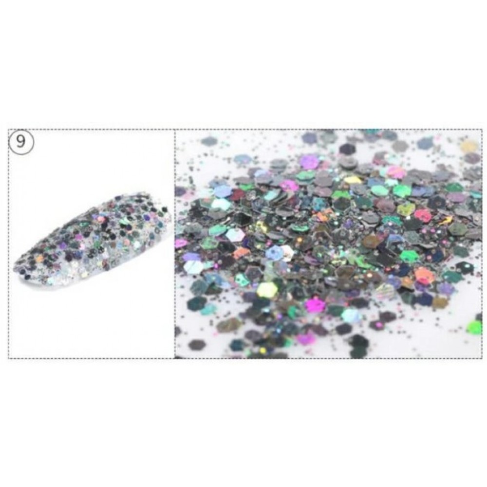 Glitter Νυχιών Με Παγιέτα Hexagon Sequins #9