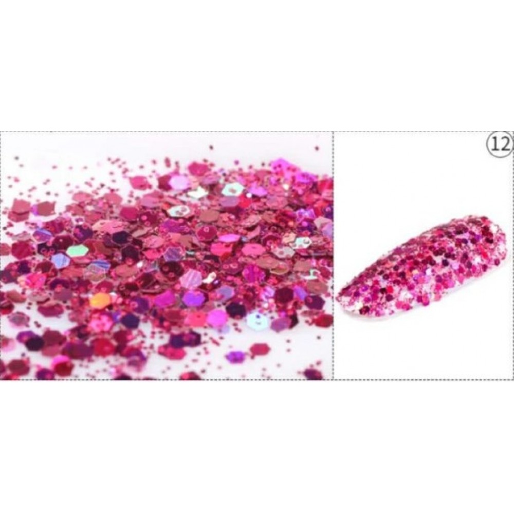 Glitter Νυχιών Με Παγιέτα Hexagon Sequins #12