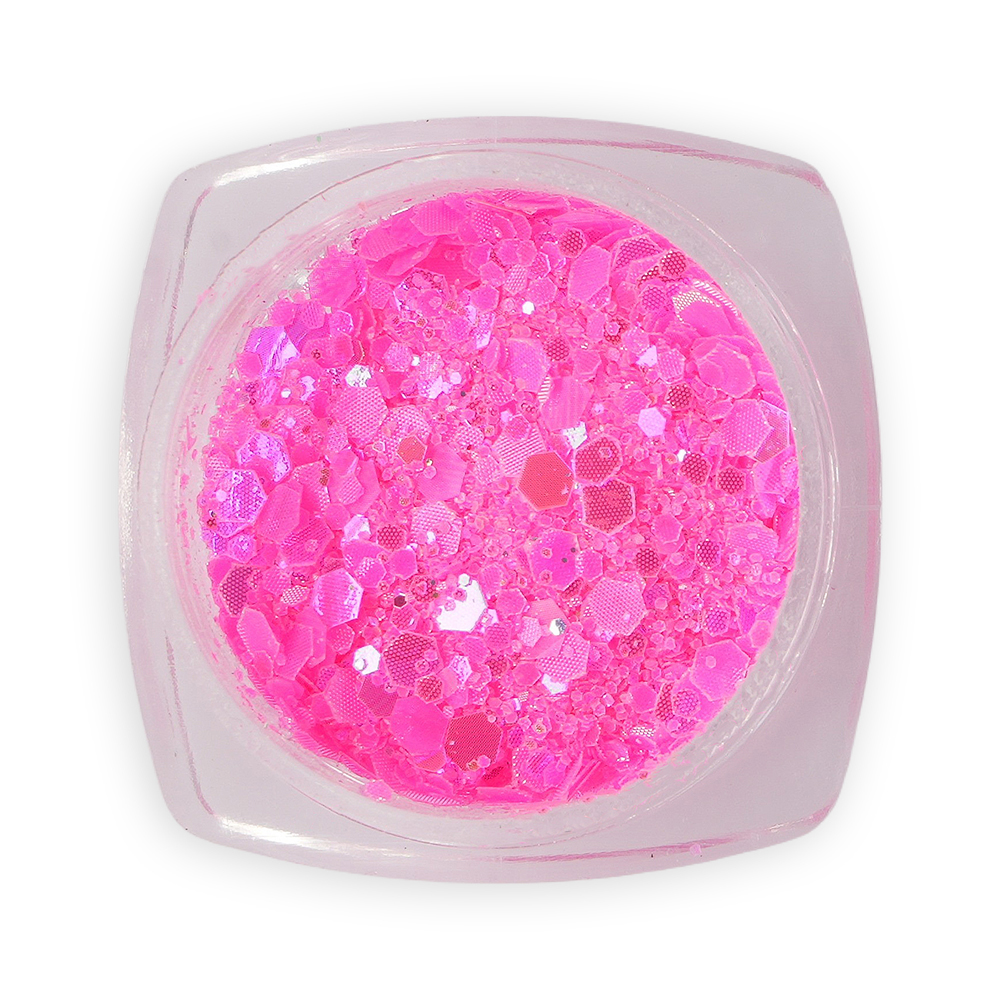 Glitter Νυχιών Με Παγιέτα Reflective Pink