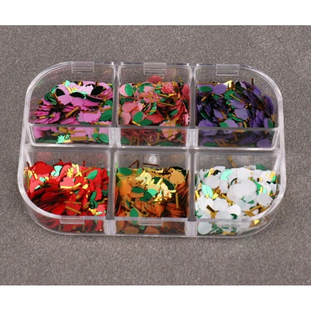 Διακοσμητικά Νυχιών Tulip Sequin 6 Grids Διακοσμητικά Νυχιών Tulip Sequin 6 Grids