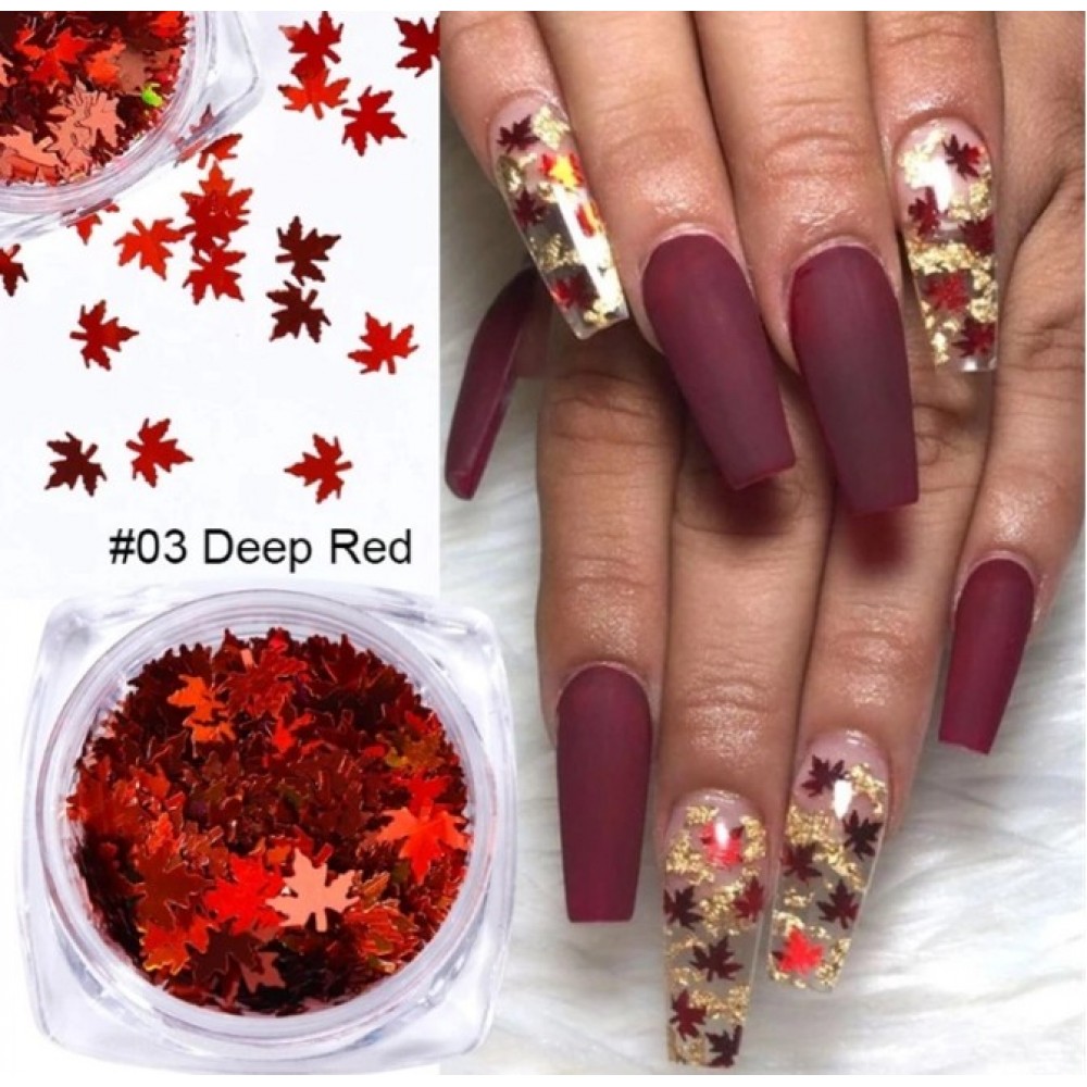 Διακοσμητικά Νυχιών Autumn  Leaf  #3 Deep Red
