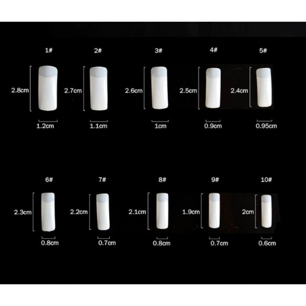 Tips Νυχιών Square Super Slim 120Pcs Natural