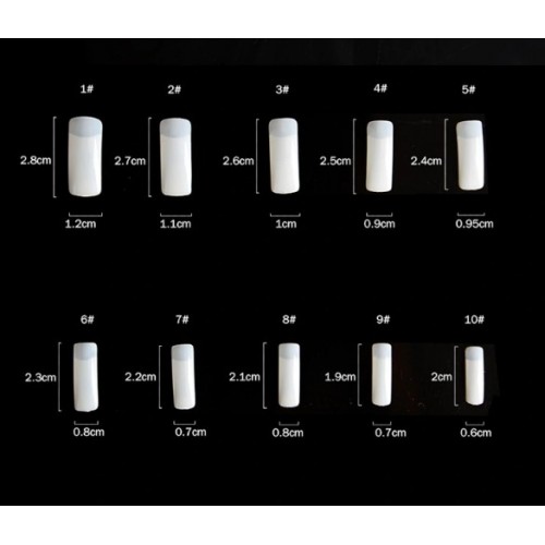 Tips Νυχιών Square Super Slim 120Pcs Natural