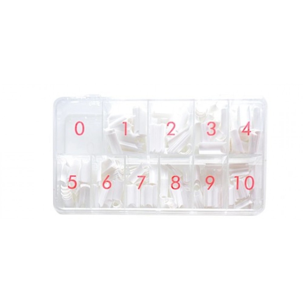 French Nail Tips C  250pcs Λευκό