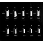 French Nail Tips C 250pcs Λευκό French Nail Tips C 250pcs Λευκό