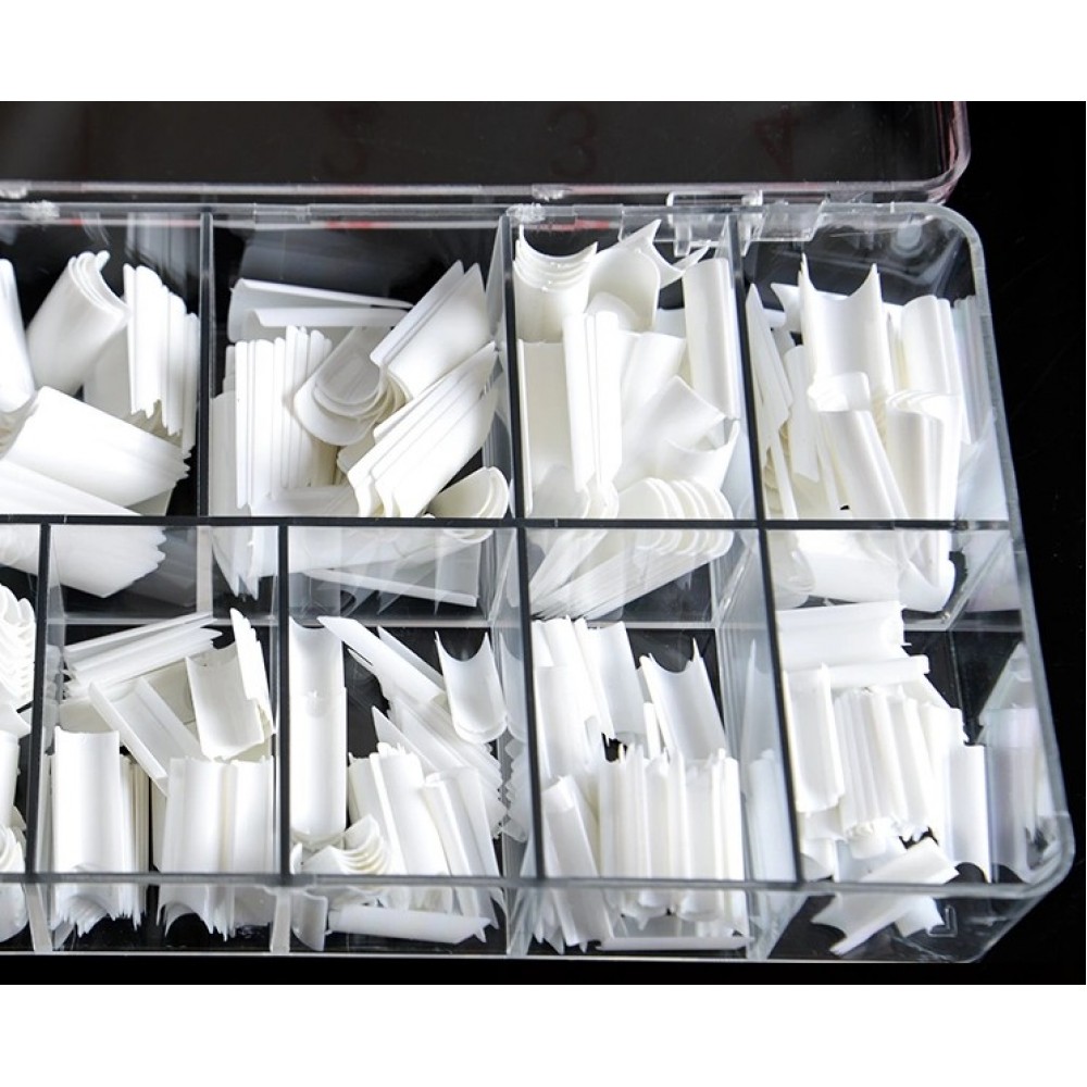 French Nail Tips C  250pcs Λευκό