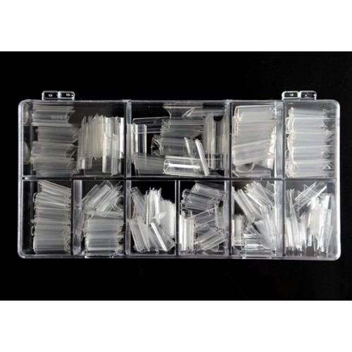 French Nail Tips C Square 100pcs Clear