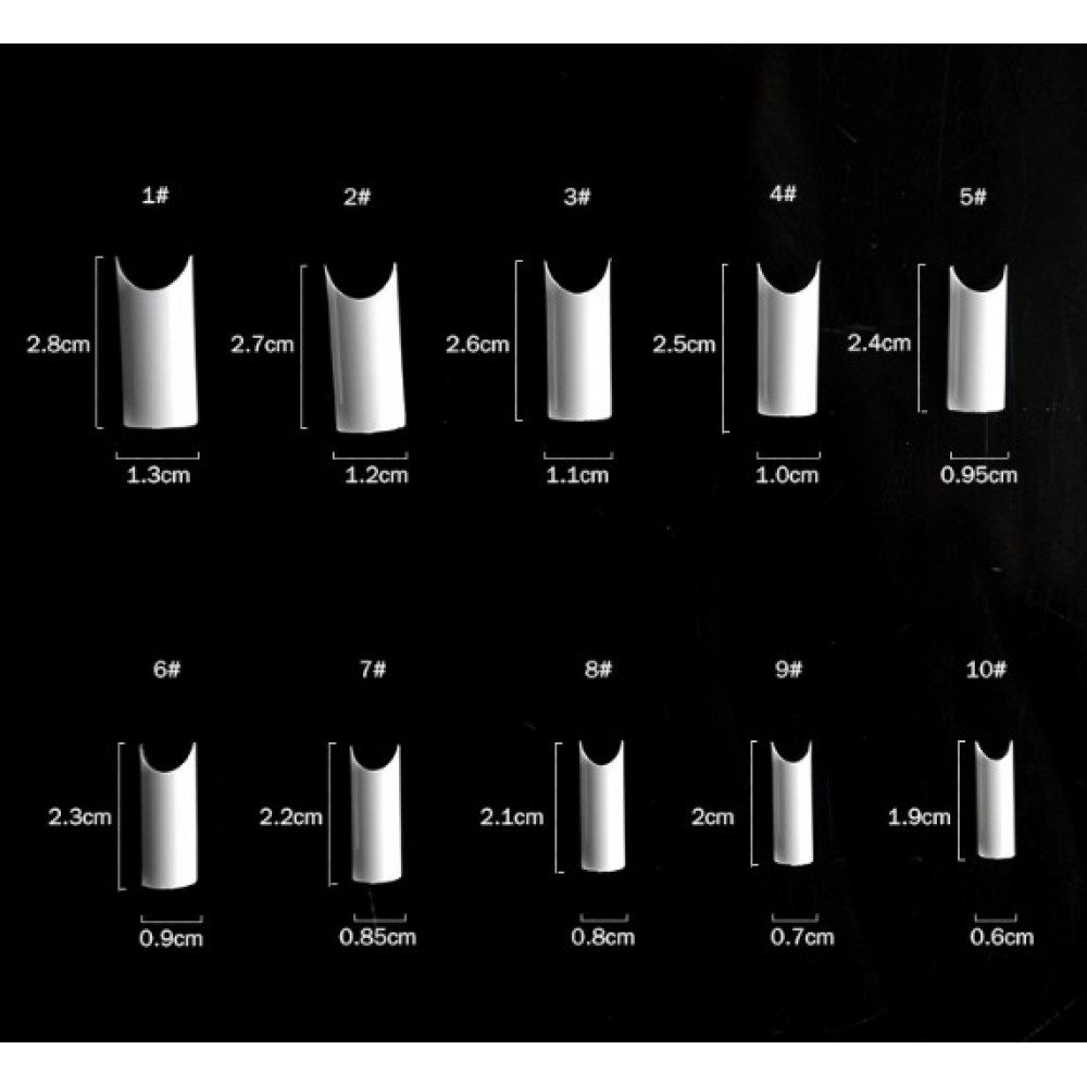 French Nail Tips C Square 100pcs Clear