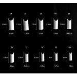 French Nail Tips C Square 100pcs Clear