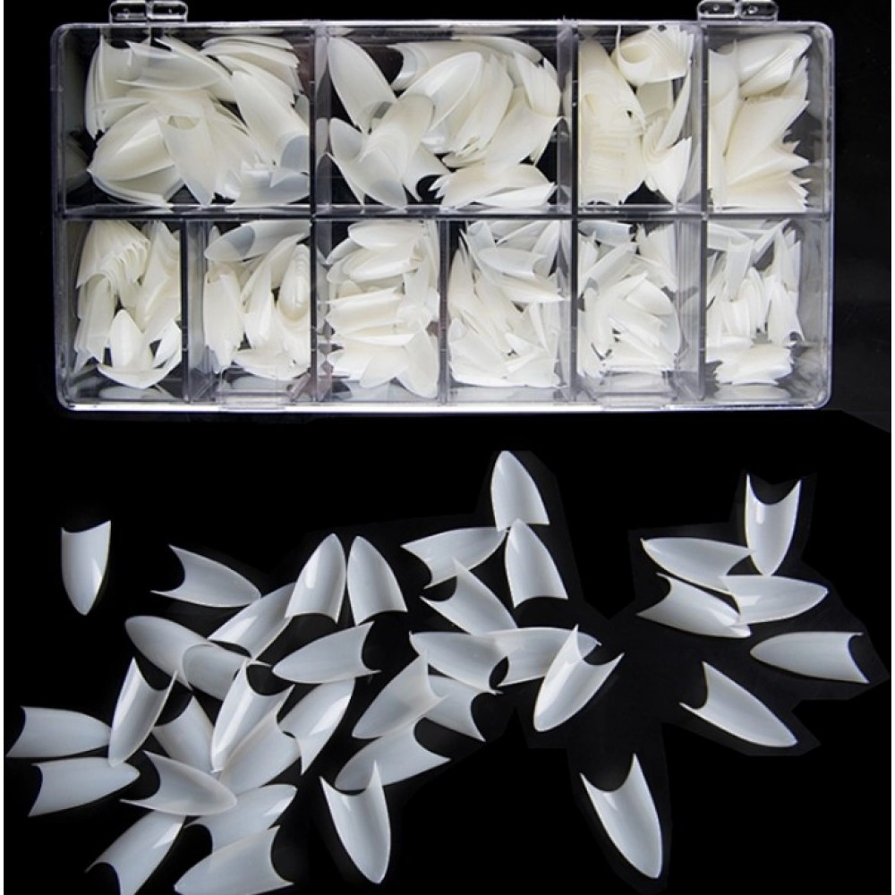 French Nail Tips 100Pcs Natural